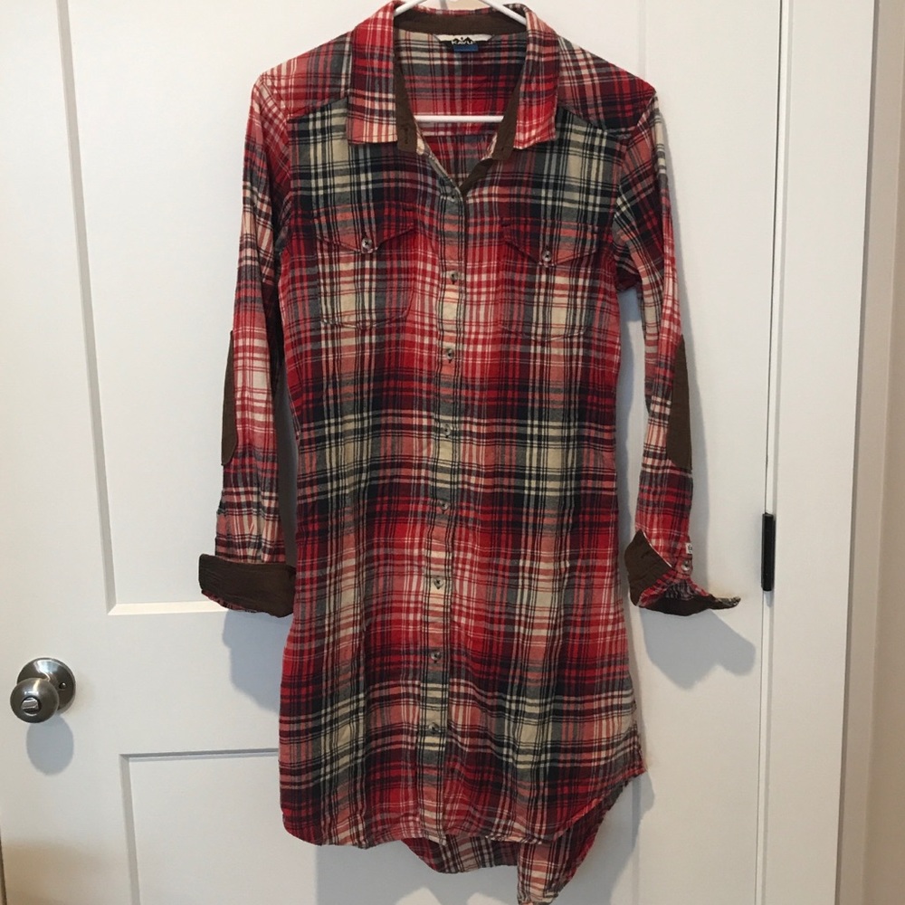 Kavu flannel high low dress